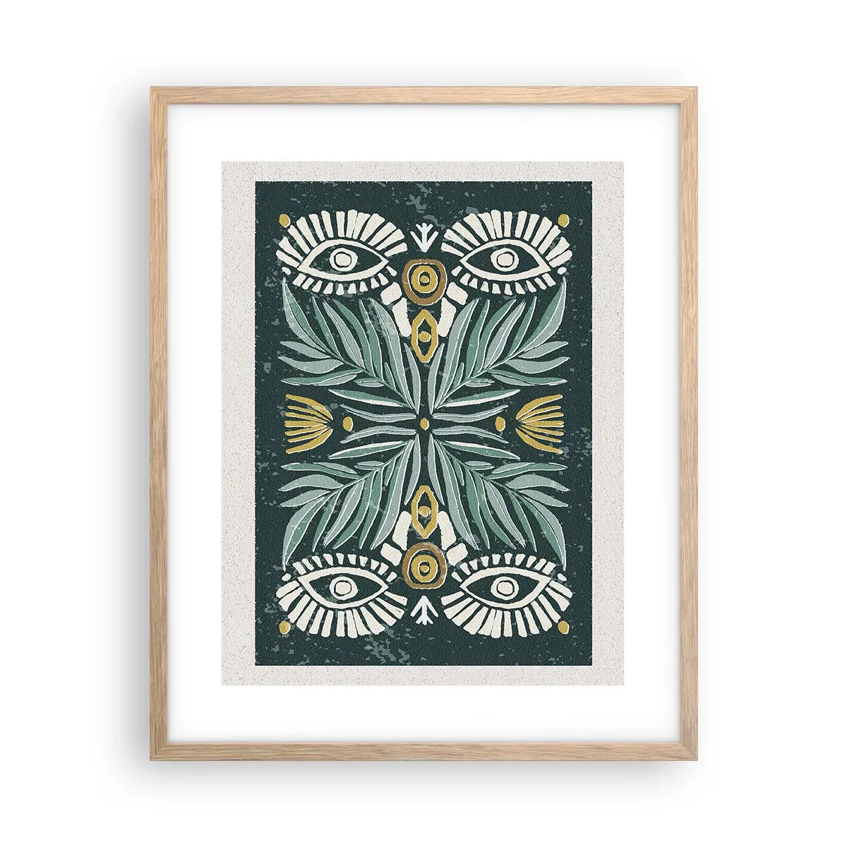 Een poster in een licht eiken lijst - Als een volksuitsnede - 40x50 cm
