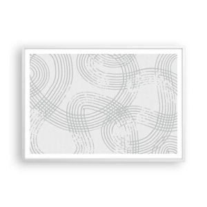 Poster in een witte lijst - Er is geen rechte weg - 100x70 cm