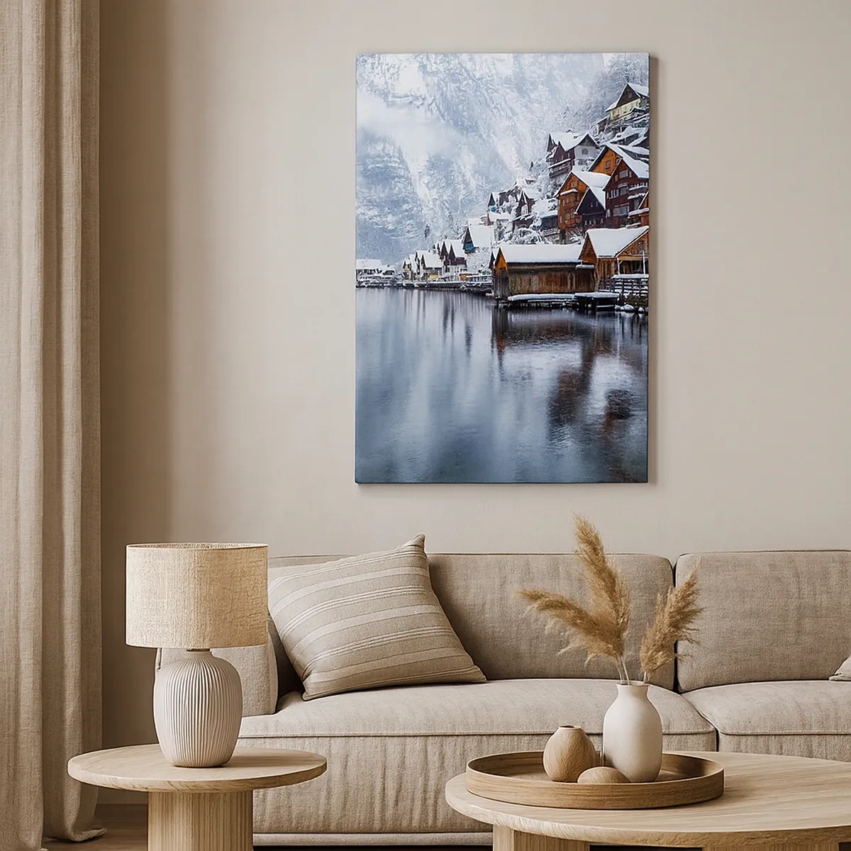 Schilderen op canvas - In winterdecoratie - 50x70 cm