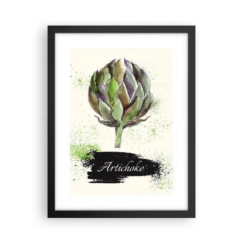Poster in een zwarte lijst - Eviva-groenten! - 30x40 cm
