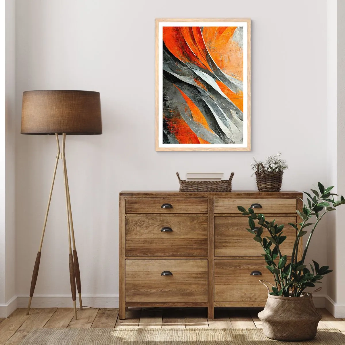 Een poster in een licht eiken lijst - Hitte en koude - 40x50 cm