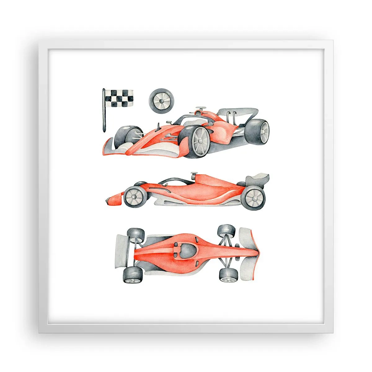 Poster in een witte lijst - Jaag je droom na - 50x50 cm