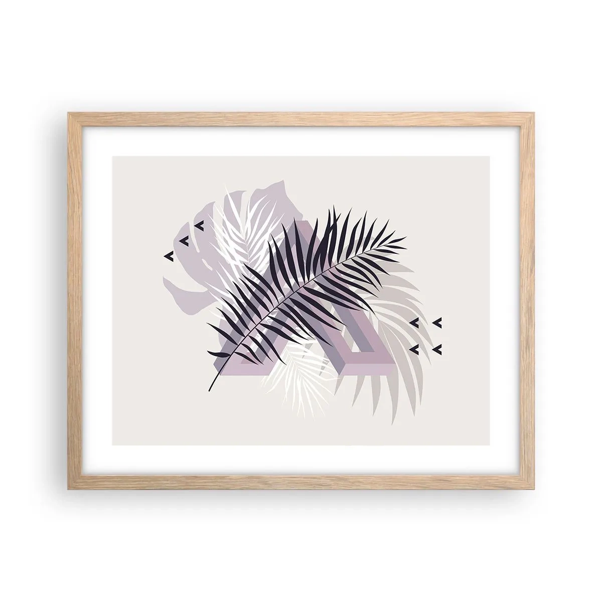 Een poster in een licht eiken lijst - De schaduw van de schaduw - 50x40 cm