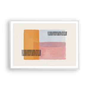 Poster in een witte lijst - Van hoek tot hoek - 100x70 cm