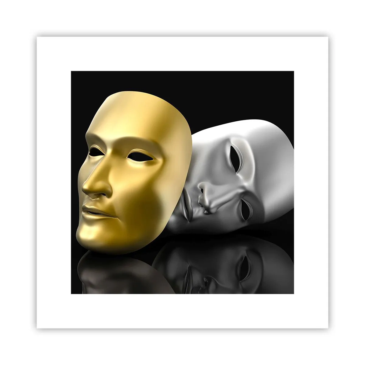 Poster - Het leven is theater - 30x30 cm