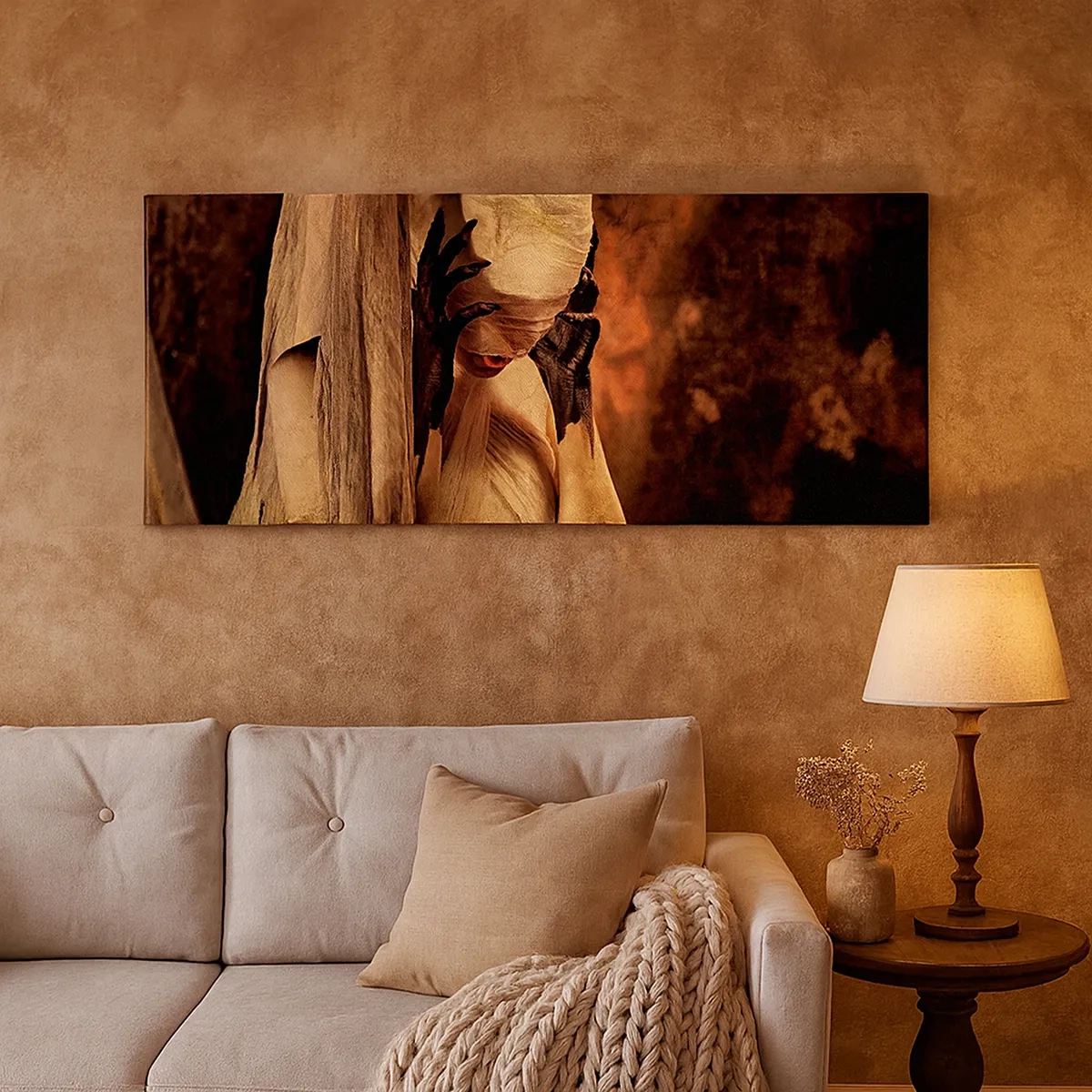 Schilderen op canvas - Tussen goed en kwaad - 30x30 cm