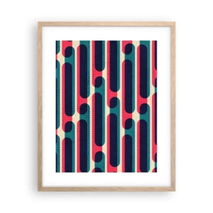 Een poster in een licht eiken lijst - In de diepte en vooruit - 40x50 cm
