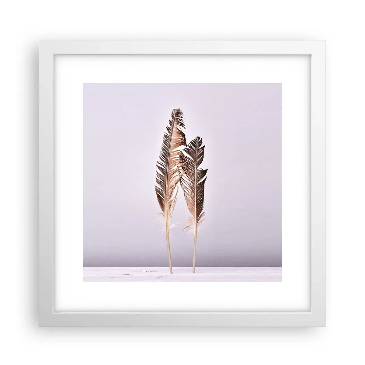 Poster in een witte lijst - Tegen het niets - 30x30 cm