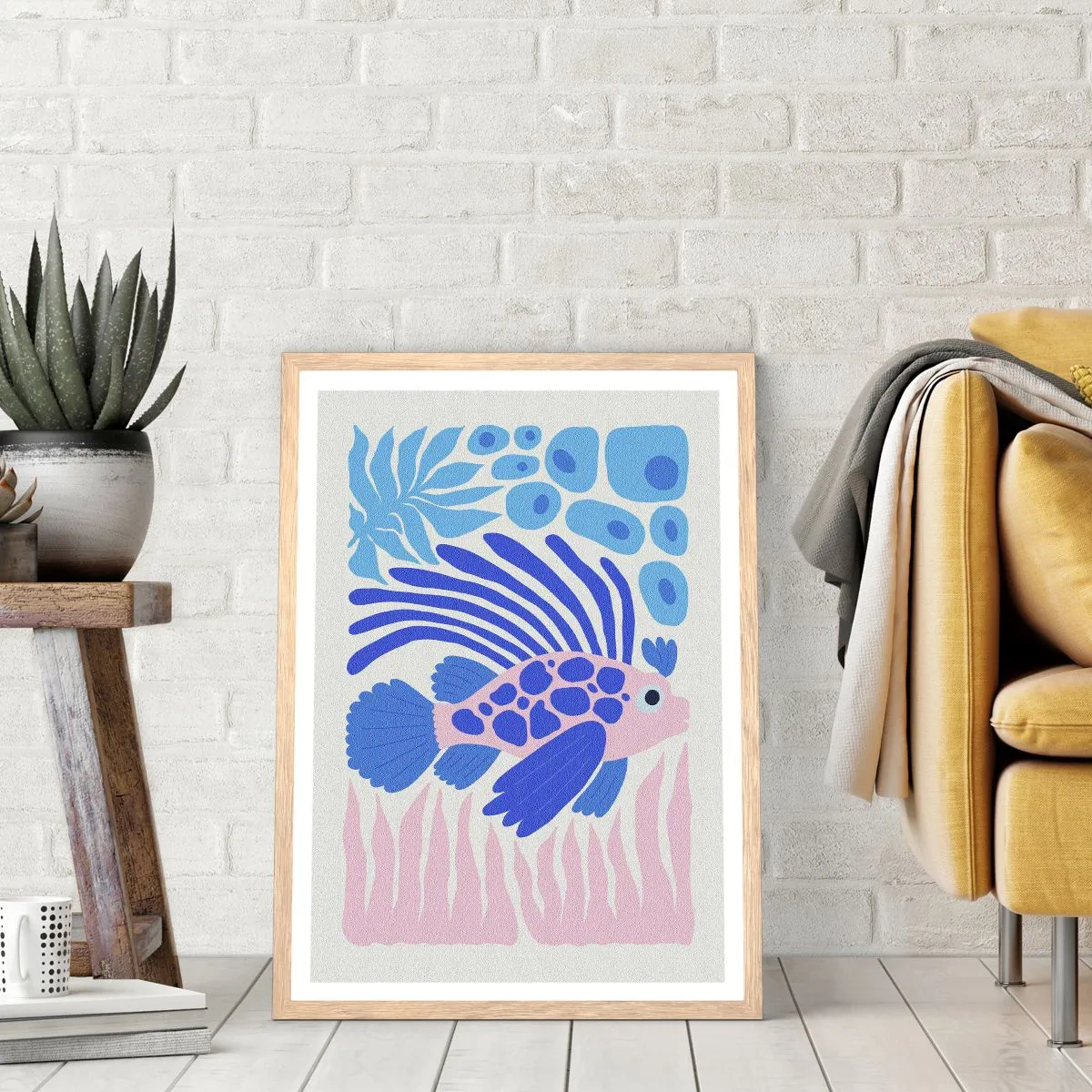 Een poster in een licht eiken lijst - In je element - 61x91 cm