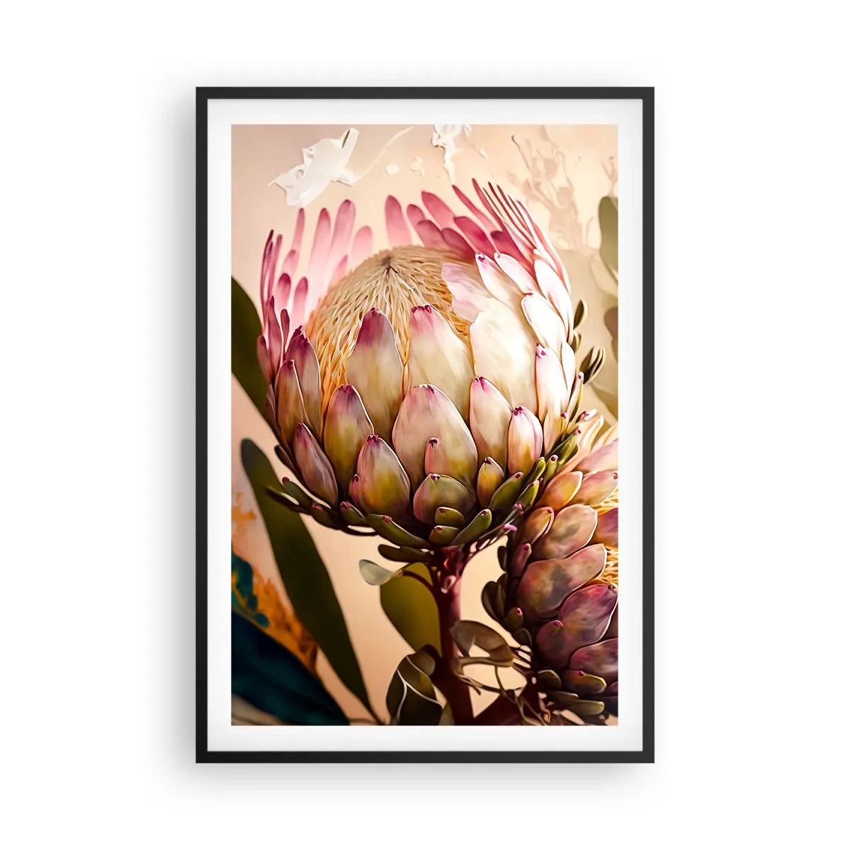 Poster in een zwarte lijst - Teeder omarmd - 61x91 cm