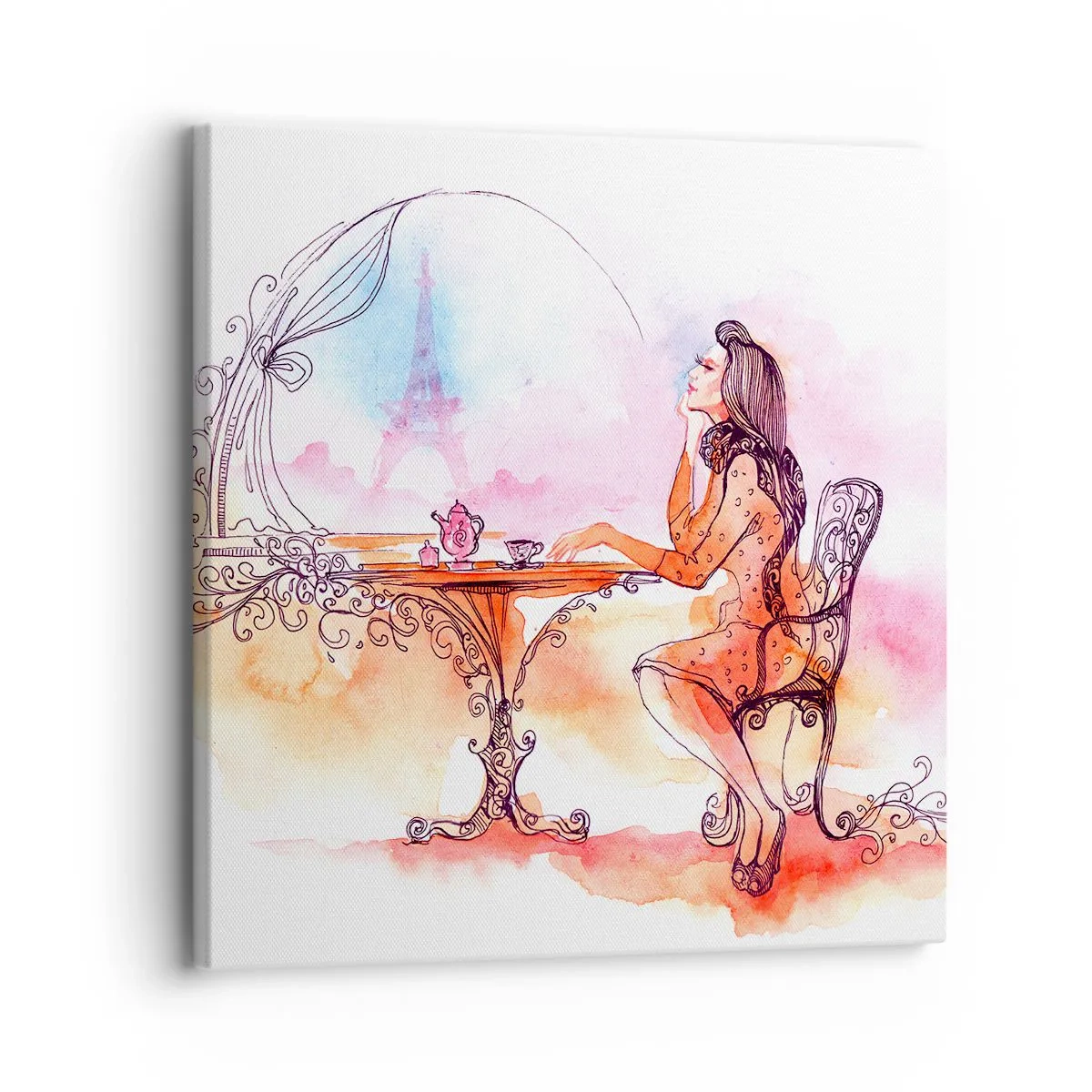 Schilderen op canvas - Parijse chic - 30x30 cm