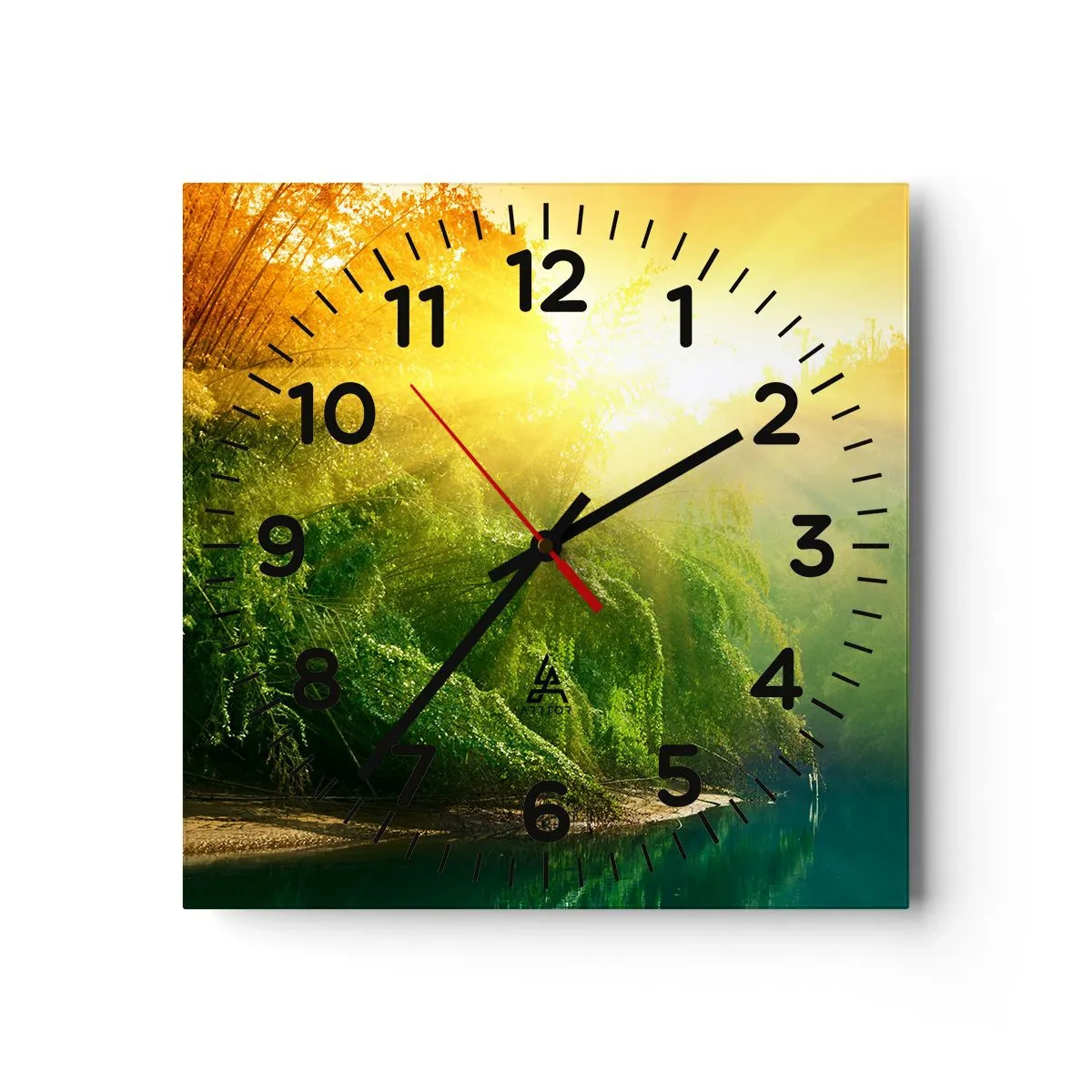 Wandklok - Klok - Verdrinken in de zon en schaduw - 40x40 cm