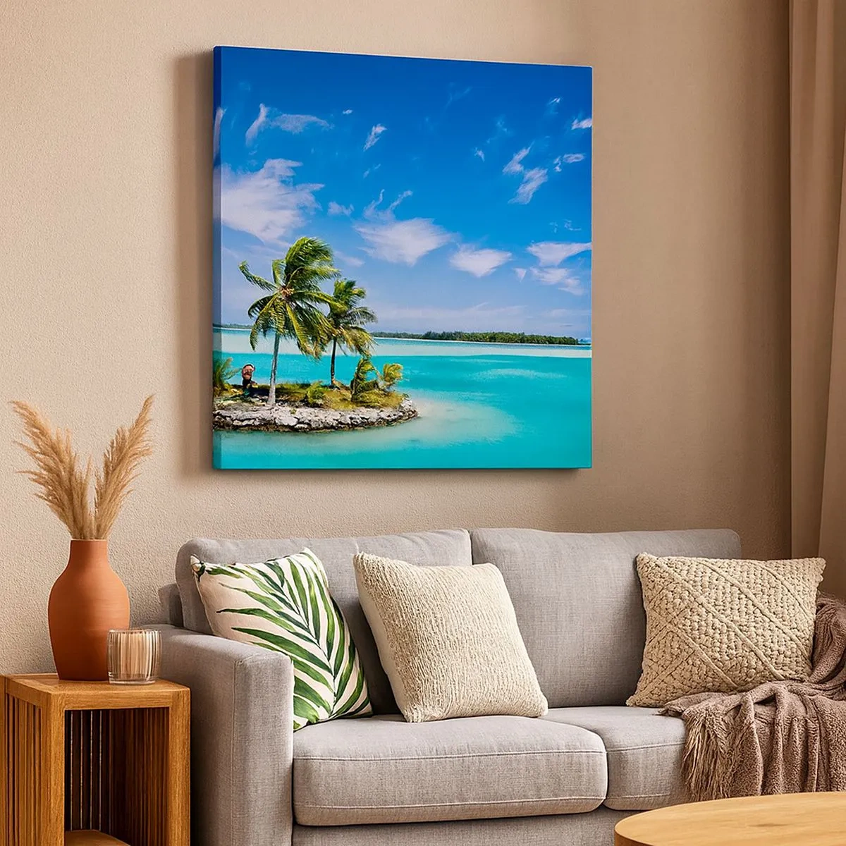 Schilderen op canvas - Een paradijs op aarde - 30x30 cm