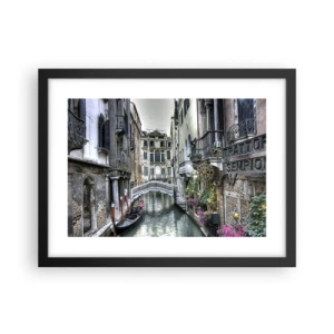 Poster in een zwarte lijst - Eeuwenlang in stille reflectie - 40x30 cm