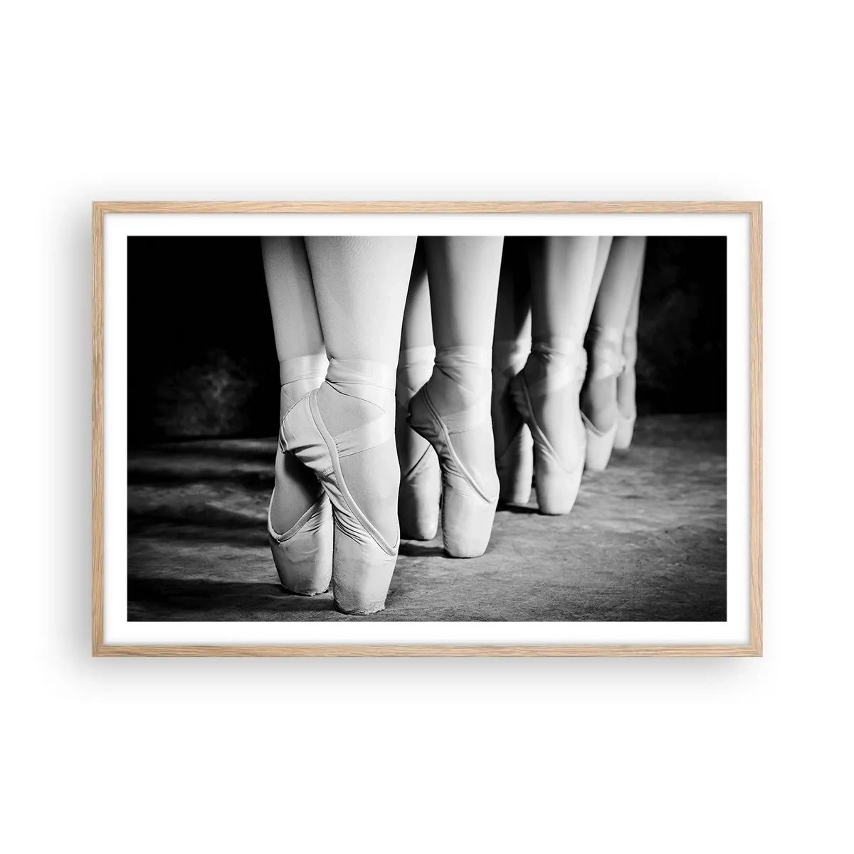 Een poster in een licht eiken lijst - Samen, lichtjes - 91x61 cm