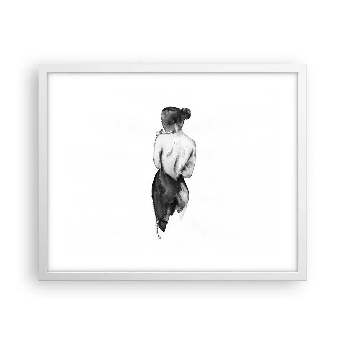 Poster in een witte lijst - Bij haar verdwijnt de wereld - 50x40 cm