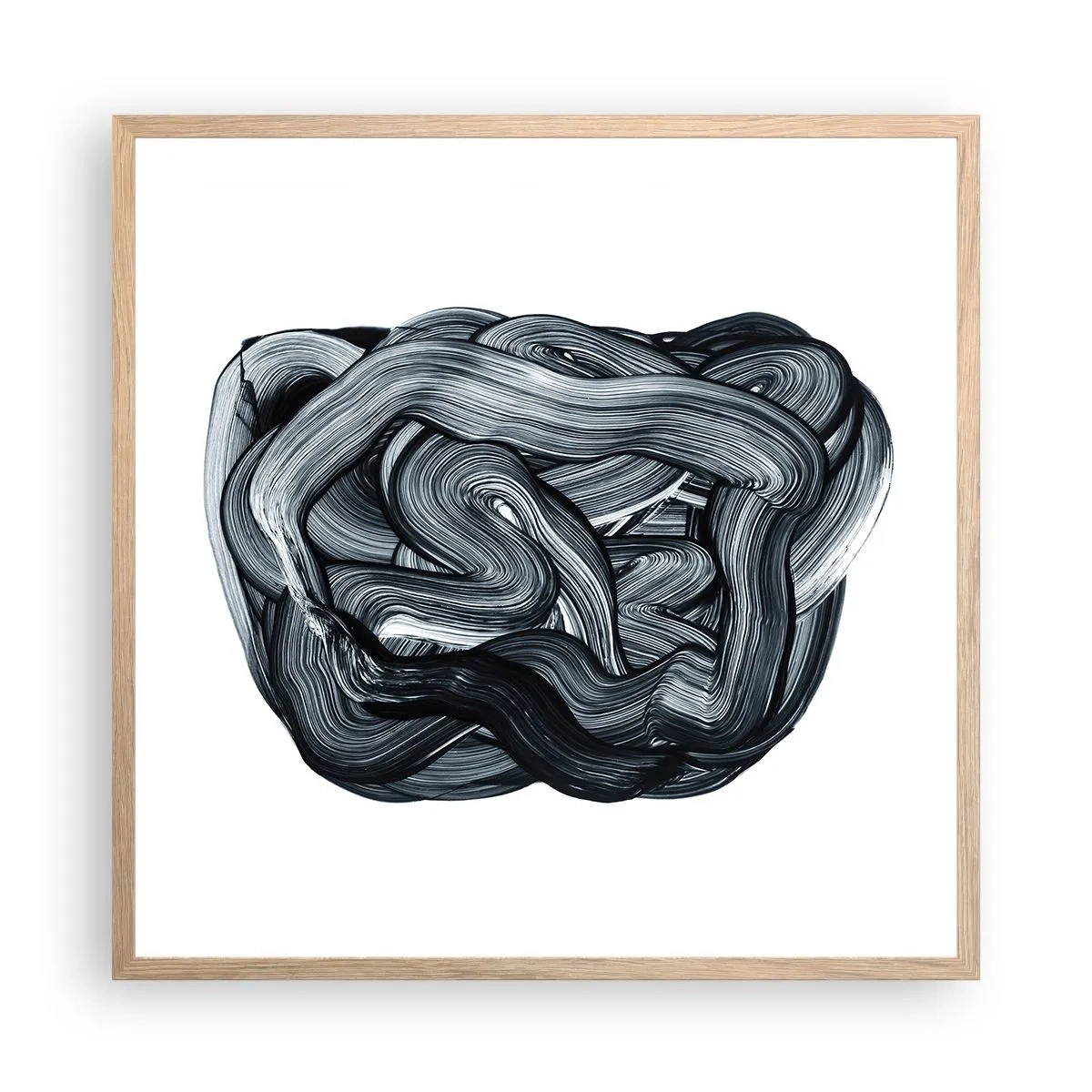 Een poster in een licht eiken lijst - Het is niet zo eenvoudig - 60x60 cm