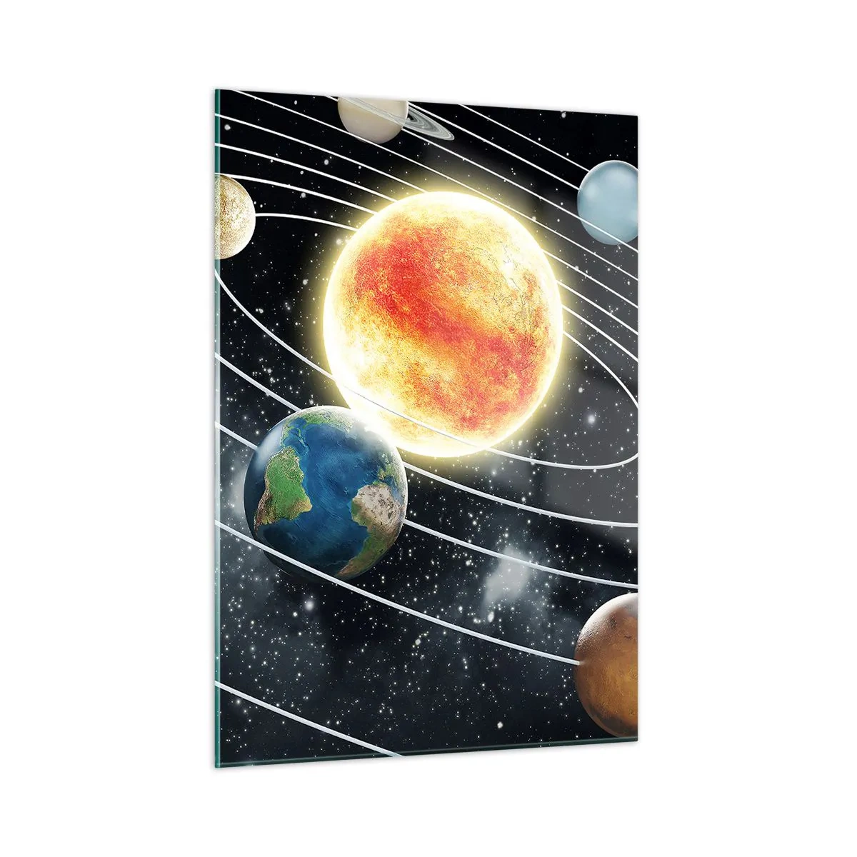 Schilderen op glas - Kosmische dans - 50x70 cm