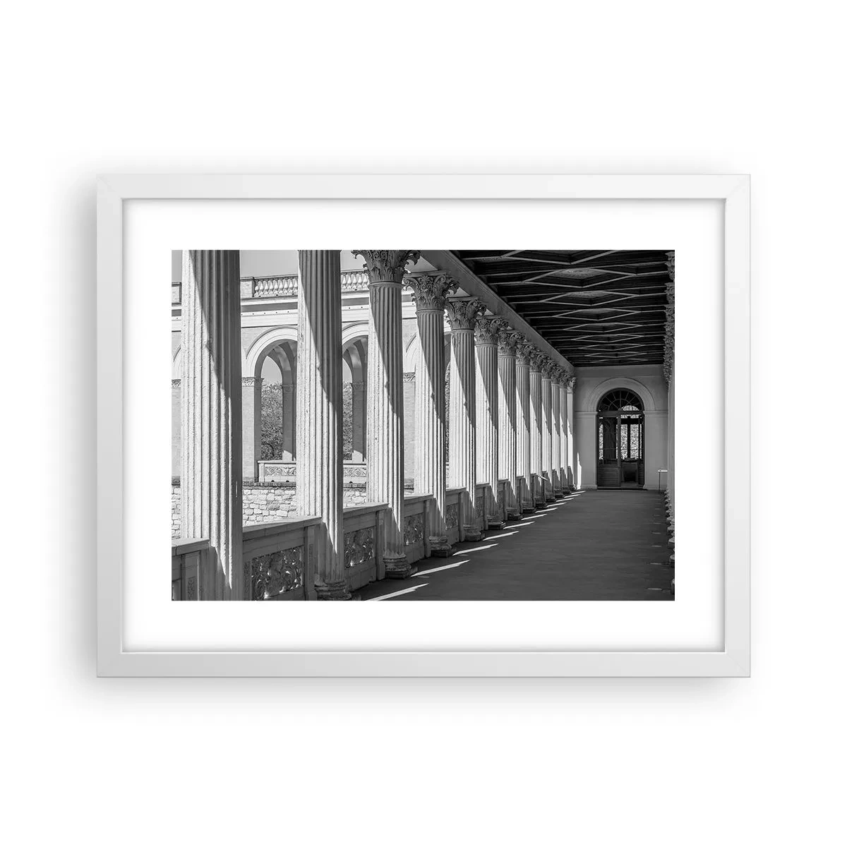 Poster in een witte lijst - Zonnige arcade - 40x30 cm