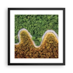 Poster in een zwarte lijst - Grenzen en doorbraken - 40x40 cm