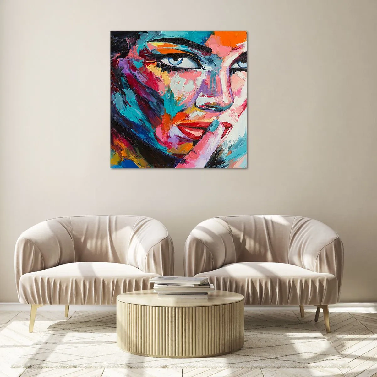 Schilderen op glas - Ons eerste geheim - 50x50 cm