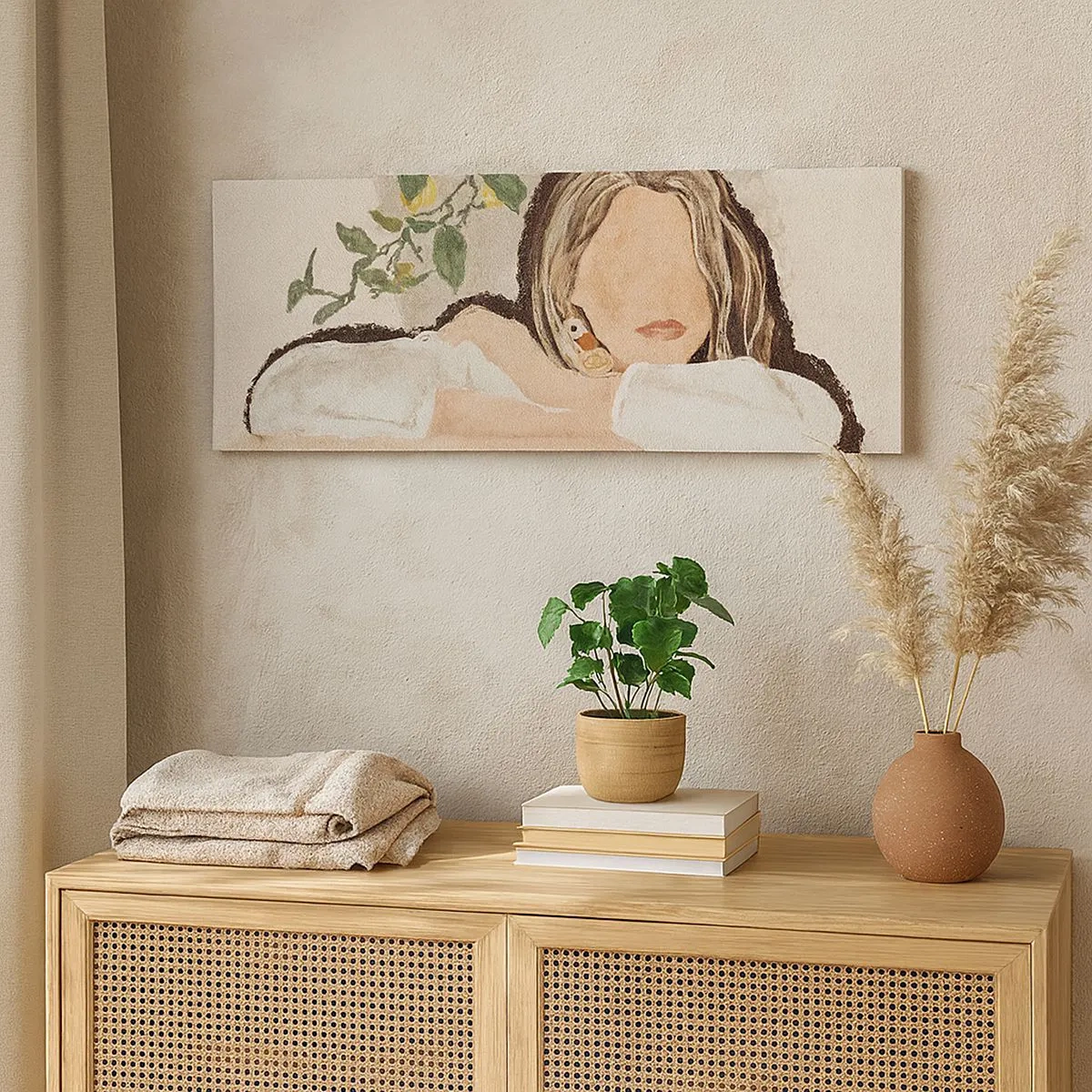 Schilderen op canvas - Zuidelijke schoonheid - 100x40 cm