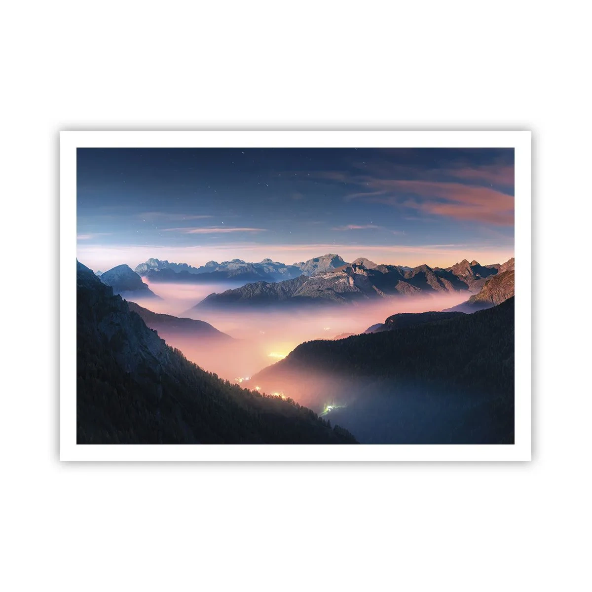 Poster - Licht in de dalen - 100x70 cm