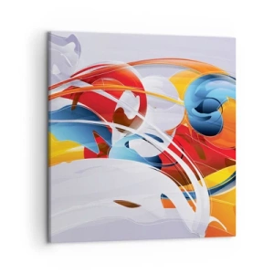 Schilderen op canvas - De dans van de elementen - 50x50 cm