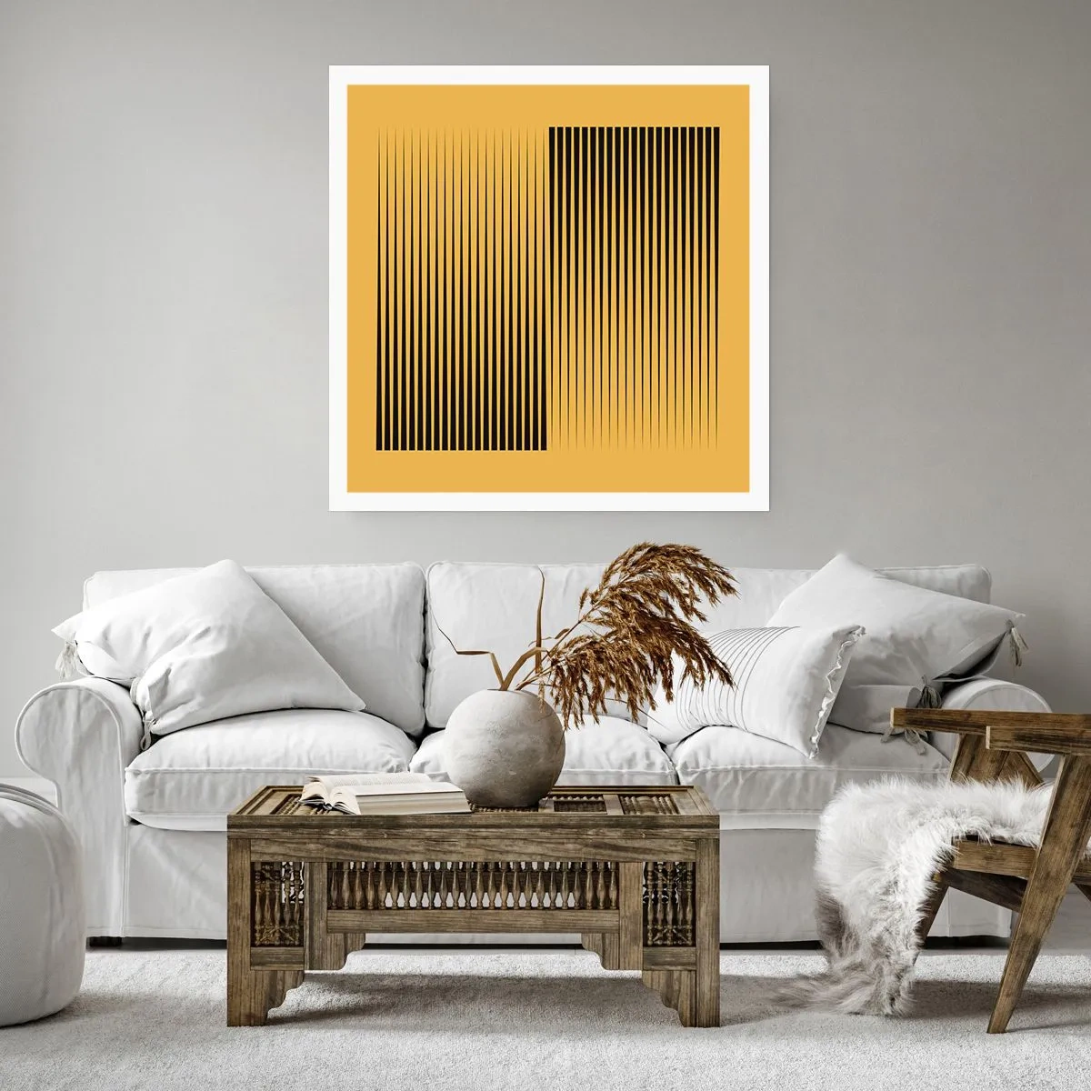 Poster - Vierkant van tegenpolen - 50x50 cm