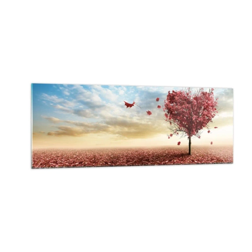 Schilderen op glas - Word ook verliefd - 140x50 cm