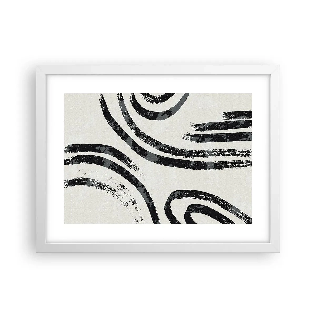 Poster in een witte lijst - Half gestopt - 40x30 cm