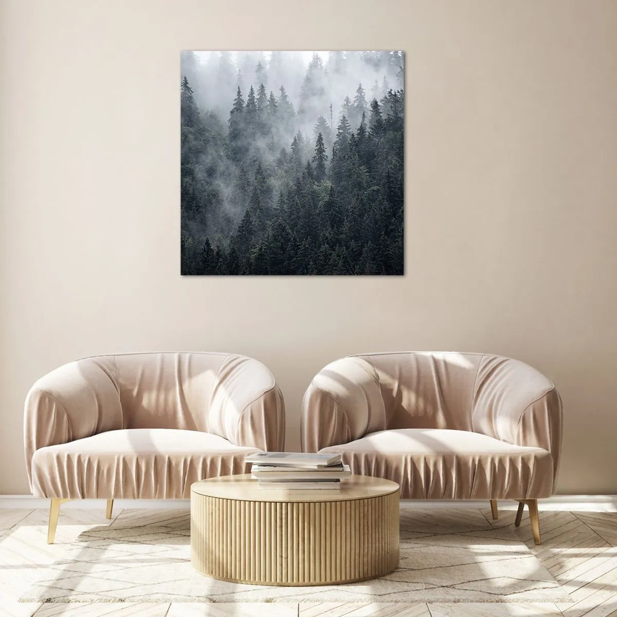 Schilderen op glas - Bos dageraad - 50x50 cm