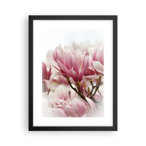 Poster in een zwarte lijst - Lente bloemen - 30x40 cm