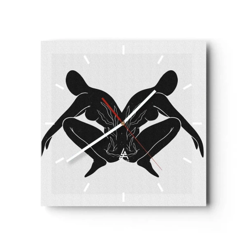 Wandklok - Klok - Een gemeenschappelijke ziel - 40x40 cm