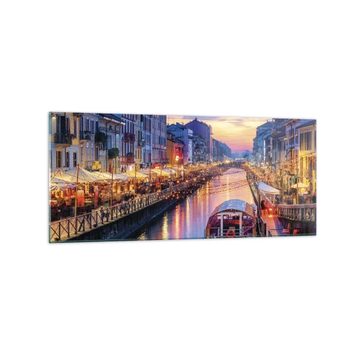 Schilderen op glas - Een avond vol licht en plezier - 120x50 cm