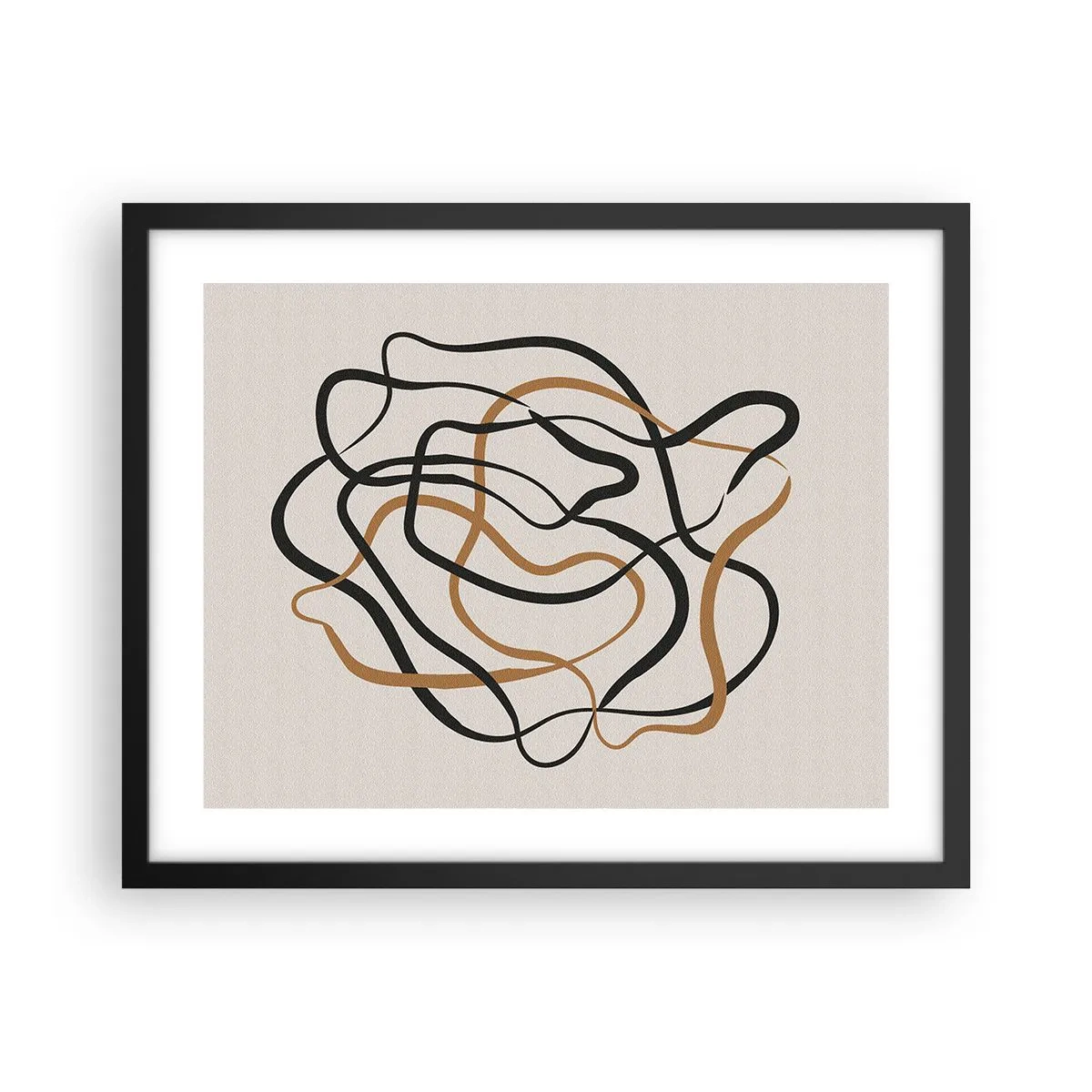 Poster in een zwarte lijst - Alles ging mis - 50x40 cm