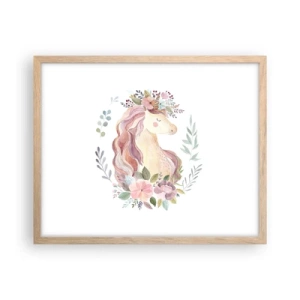 Een poster in een licht eiken lijst - Een uitnodiging in de wereld van sprookjes - 50x40 cm