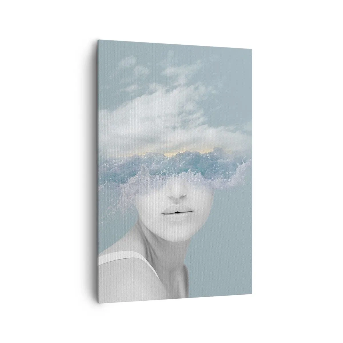 Schilderen op canvas - Met hoofd in de wolken - 80x120 cm
