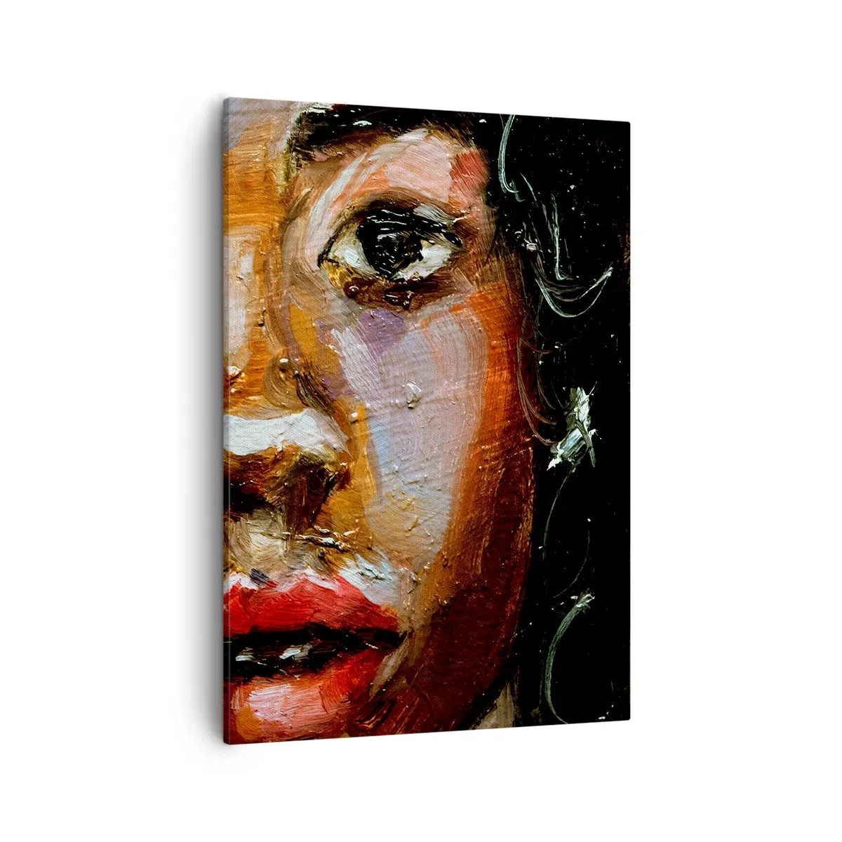 Schilderen op canvas - Zwart en gloed - 50x70 cm