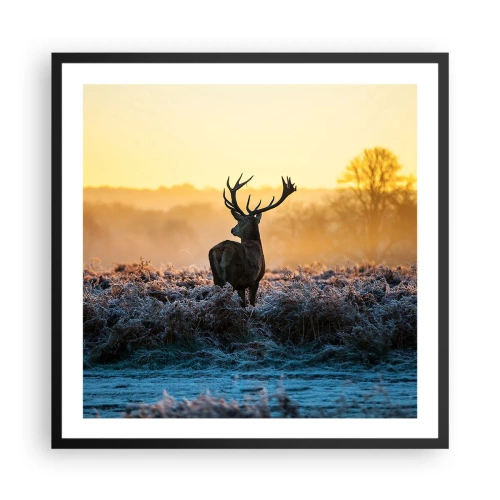 Poster in een zwarte lijst - Gekroond op zijn landgoed - 60x60 cm