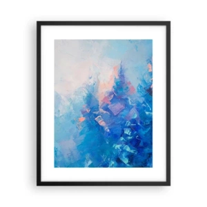 Poster in een zwarte lijst - Winter abstractie - 40x50 cm
