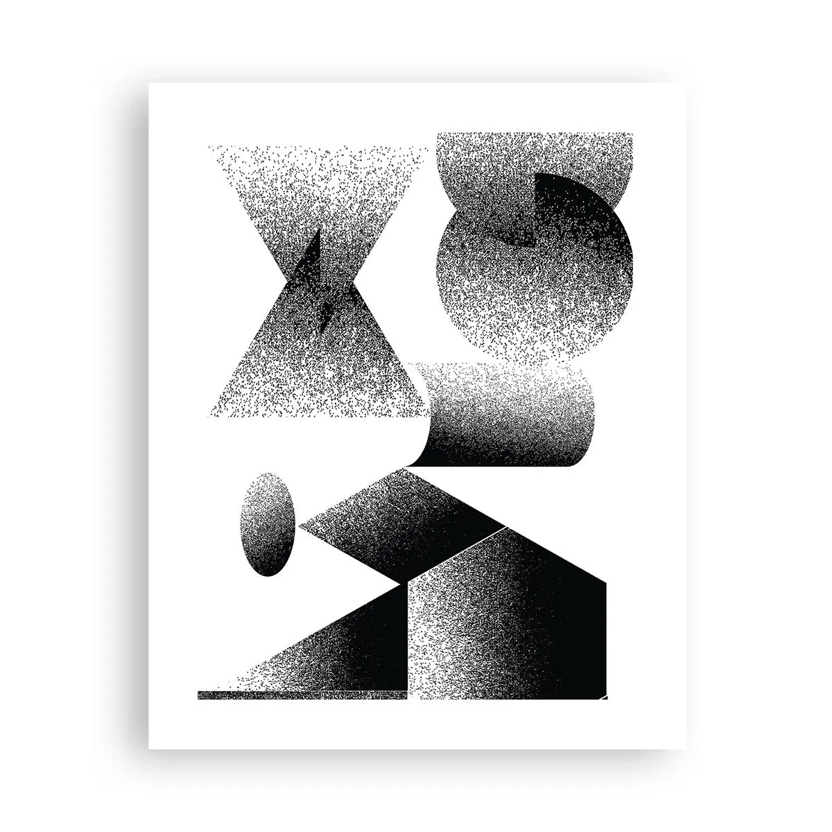 Poster - Hoeken en ovalen - 40x50 cm