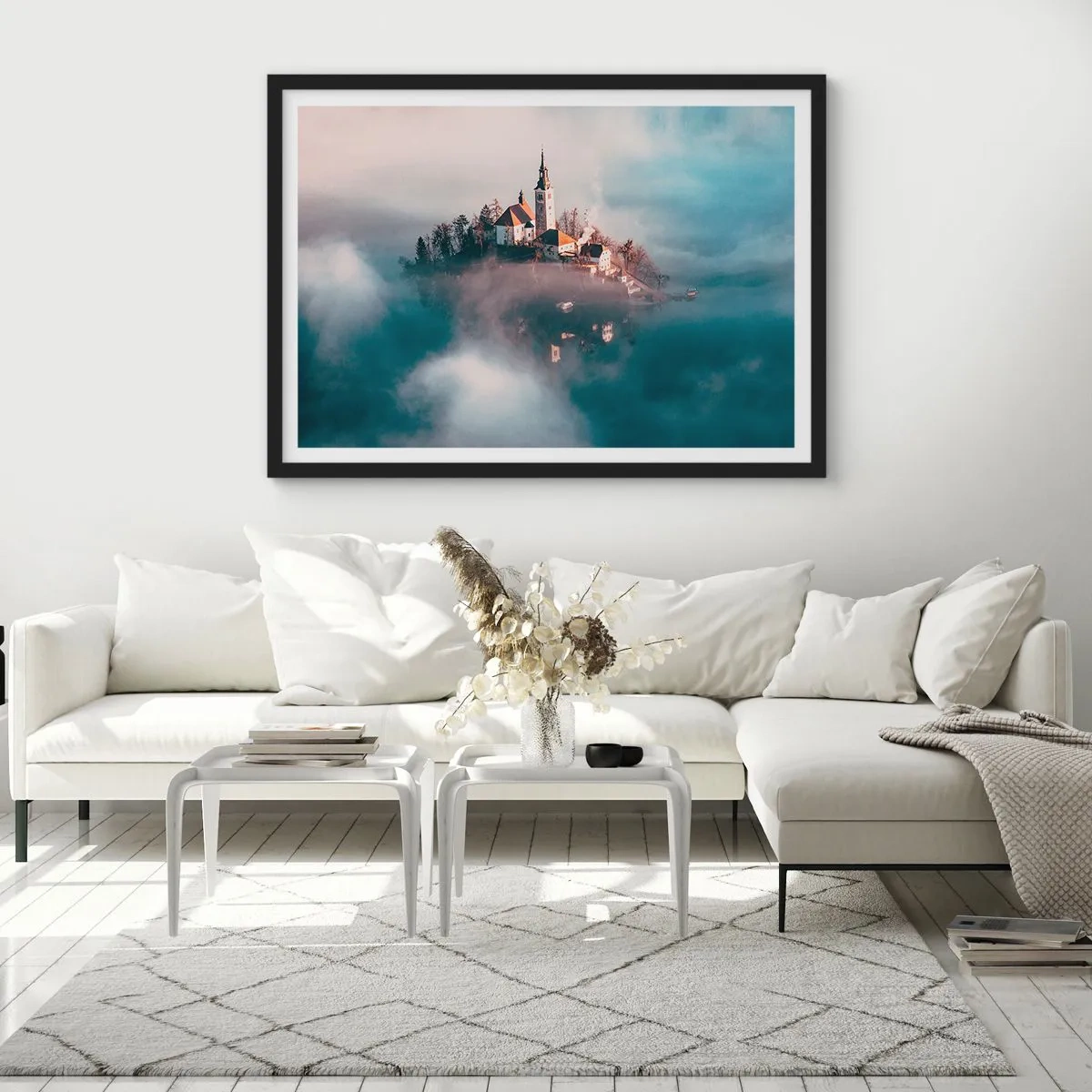 Poster in een zwarte lijst - droom eiland - 70x50 cm