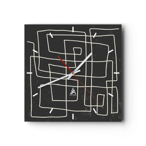 Wandklok - Klok - Niet zo eenvoudig - 40x40 cm