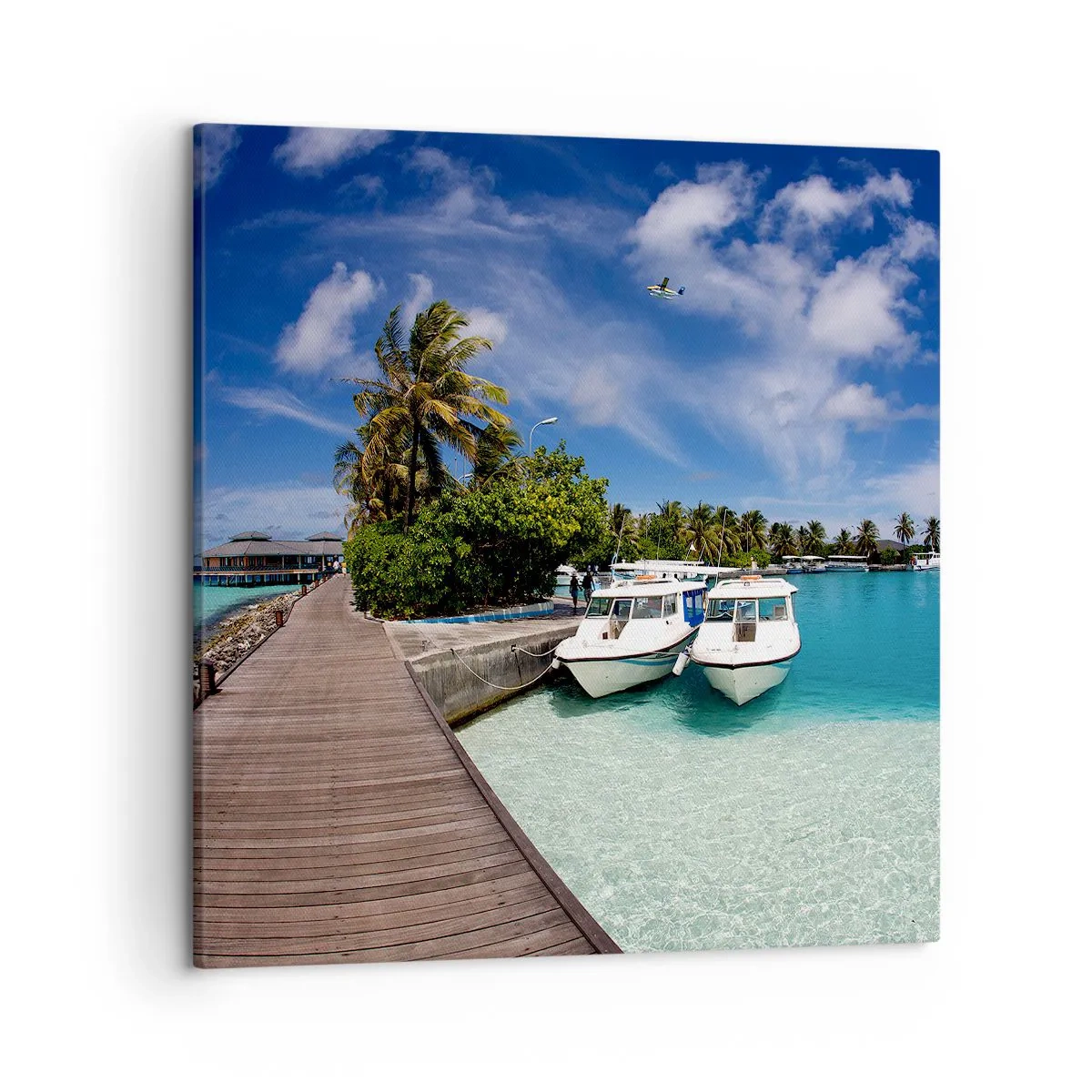 Schilderen op canvas - Toch bestaat het paradijs - 50x50 cm
