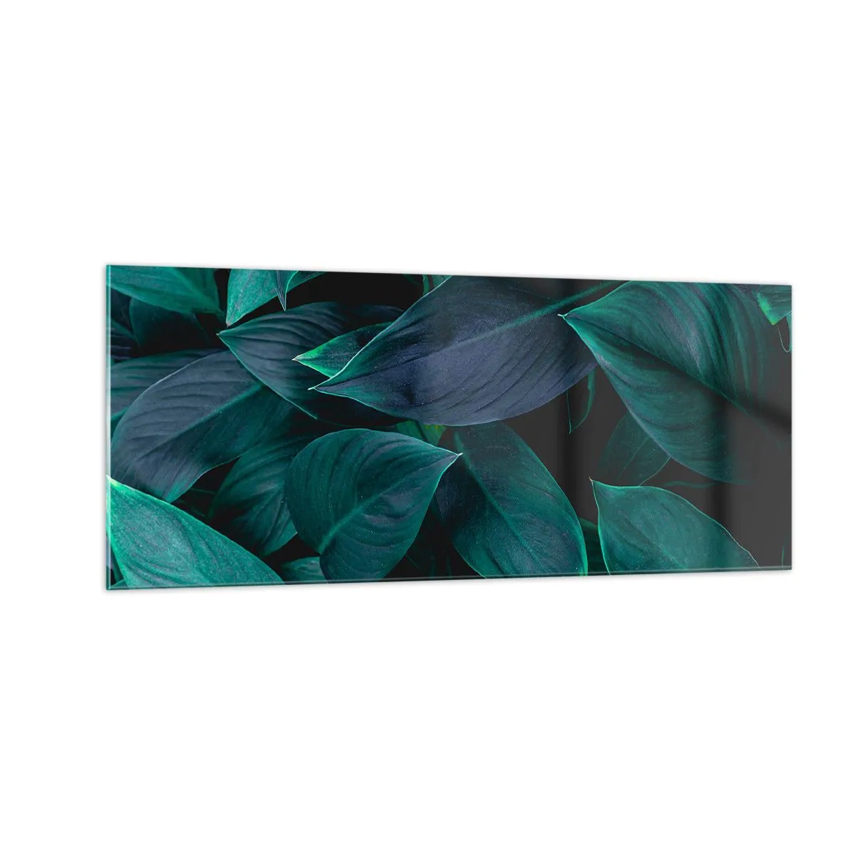 Schilderen op glas - Groen op zichzelf - 100x40 cm