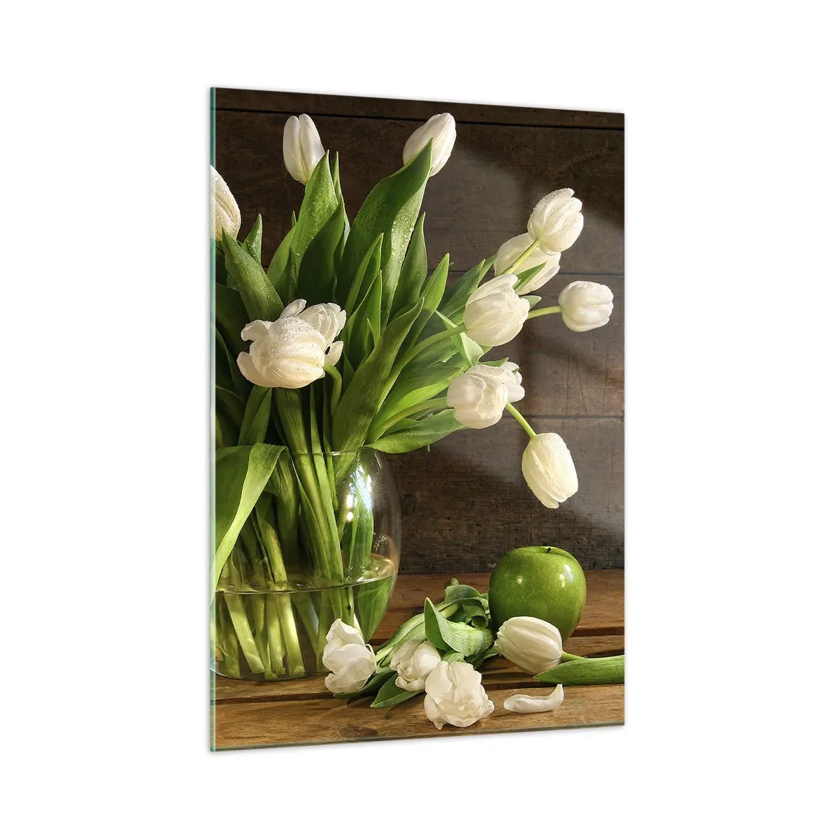 Schilderen op glas - Sappig en fris in groen en wit - 50x70 cm