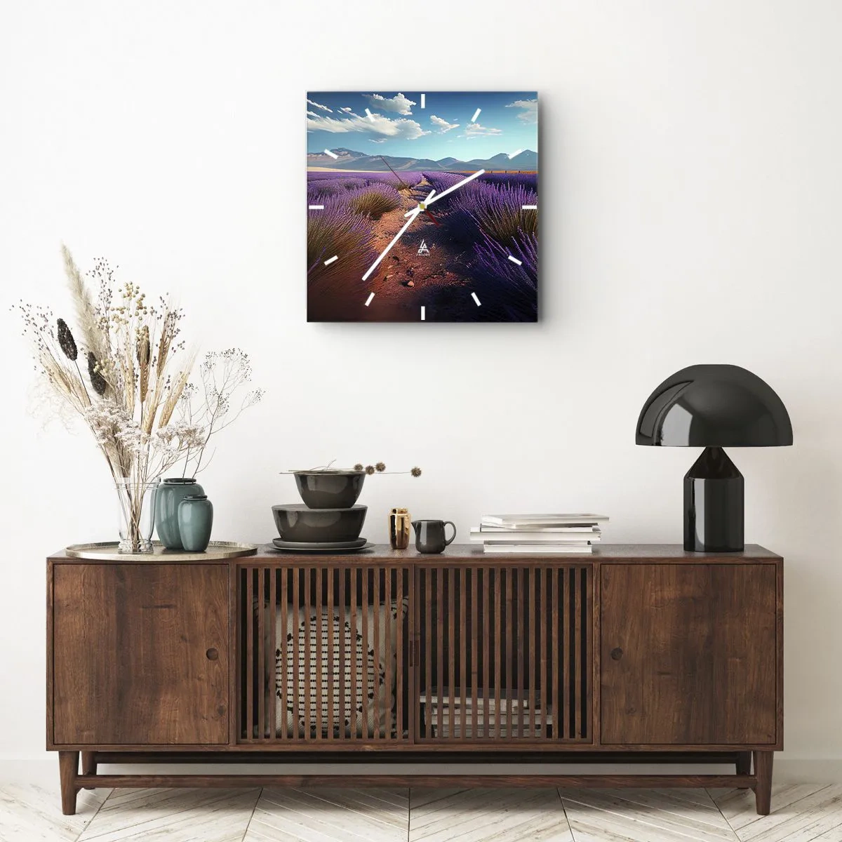 Wandklok - Klok - Geurige velden - 40x40 cm