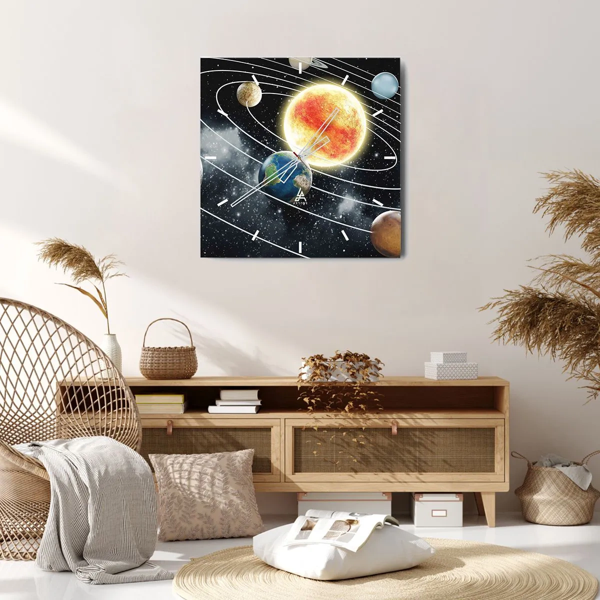 Wandklok - Klok - Kosmische dans - 30x30 cm