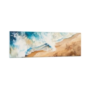 Schilderen op glas - De terugkerende golf - 160x50 cm